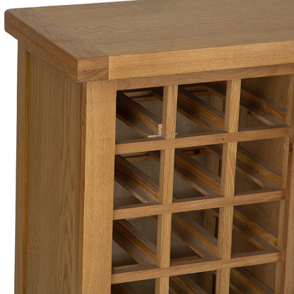 Winchester Oak Small Sideboard With Wine Rack