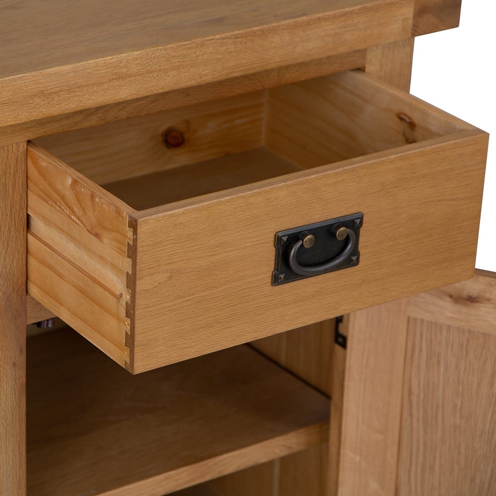 Winchester Oak Small Sideboard With Wine Rack