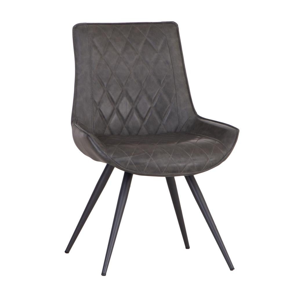 Dining Chair Grey PU - The Furniture Warehouse