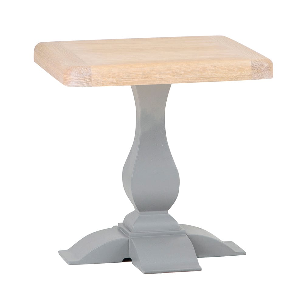 Dorset Storm Grey Painted Oak Lamp Table - The Furniture Warehouse