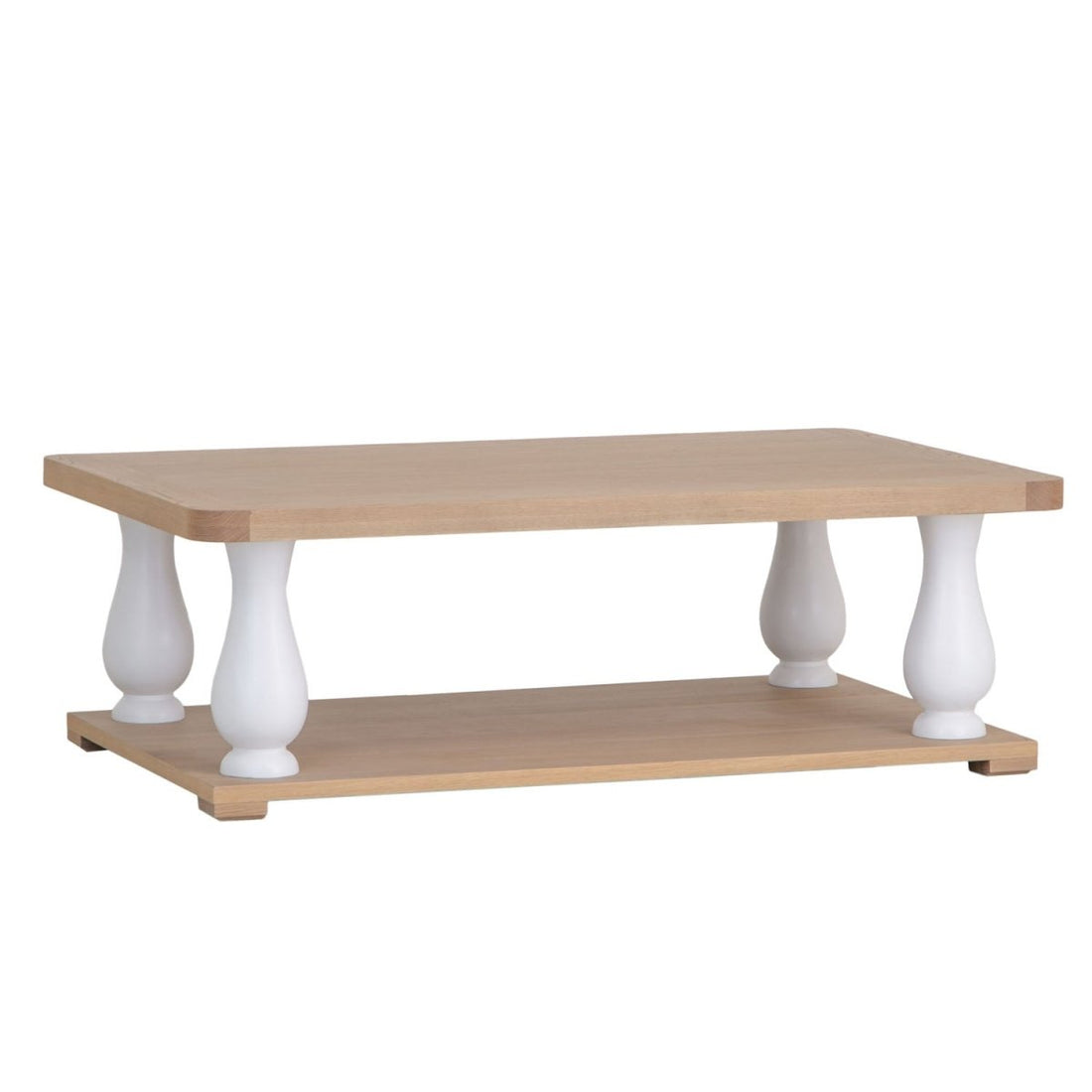 Dorset White Painted Oak Large Coffee Table - The Furniture Warehouse