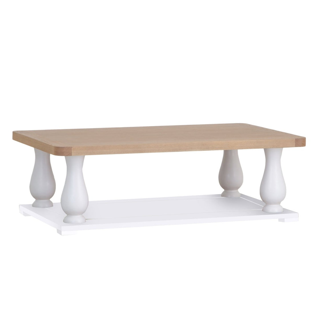 Dorset White Painted Oak Large Coffee Table - The Furniture Warehouse