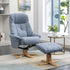 Dubai Swivel Recliner & Footstool - Lisbon Marine - The Furniture Warehouse