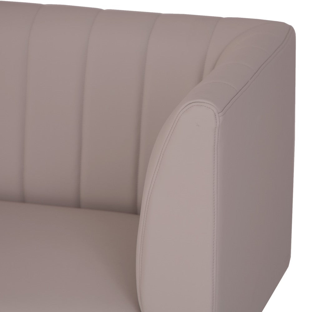 Charlesworth Taupe 142cm Right Hand Modern Industrial Dining Bench