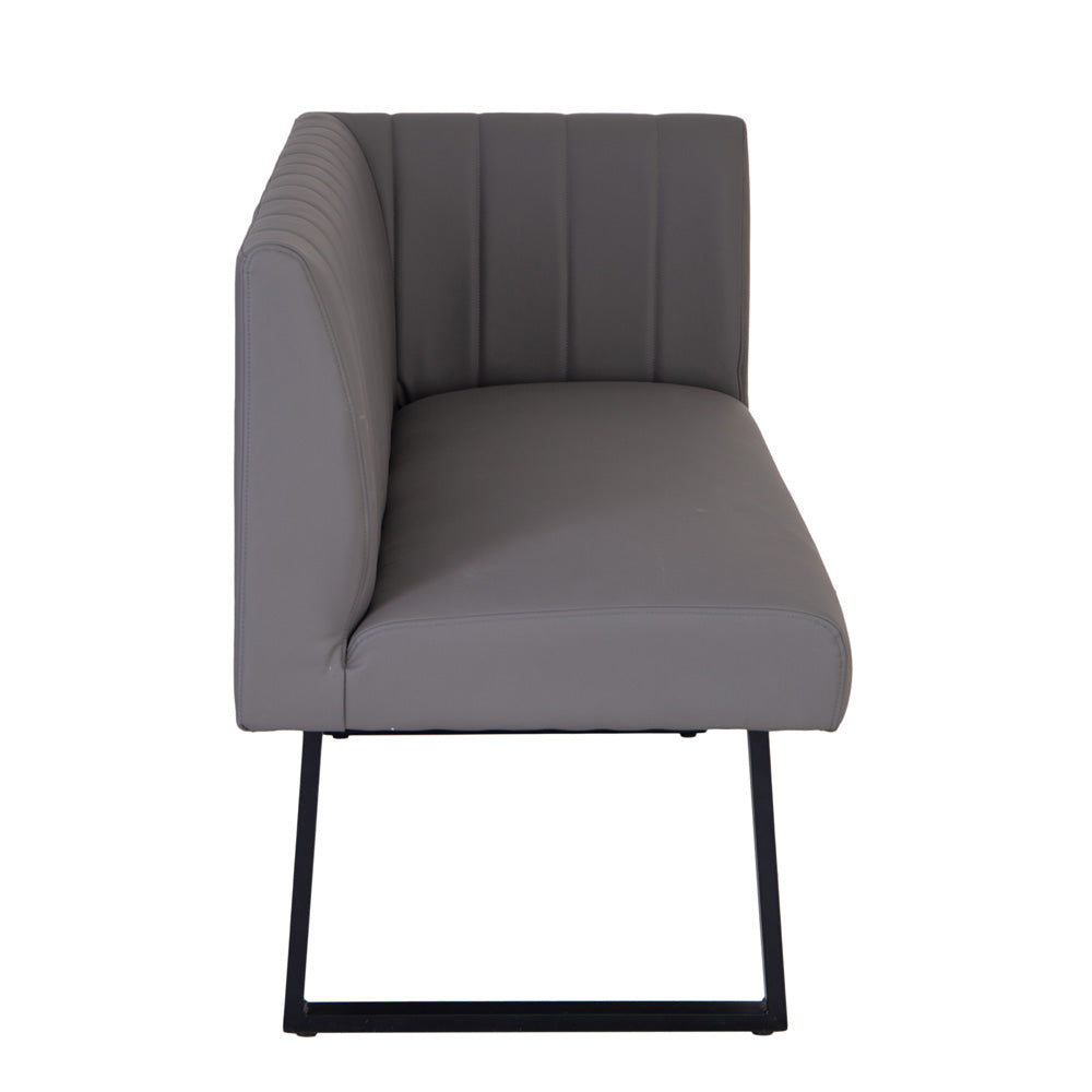 Charlesworth Grey 142cm Right Hand Modern Industrial Dining Bench