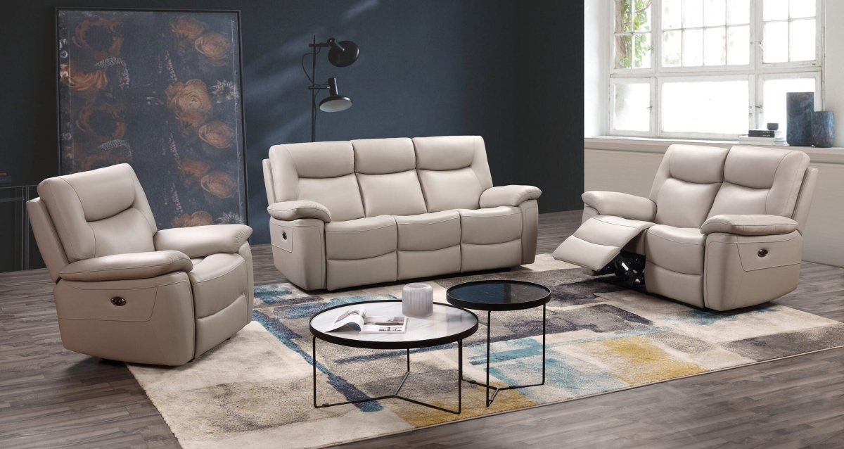Ealing 2 Seater Power Pearl Grey - The Furniture Warehouse