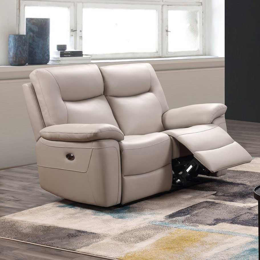 Ealing 2 Seater Power Pearl Grey - The Furniture Warehouse
