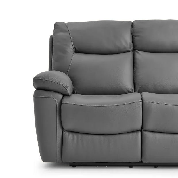 Ealing 3 Seater Power Black - The Furniture Warehouse