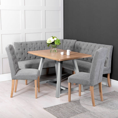 Eaton Grey Painted Fixed Top Table - The Furniture Warehouse