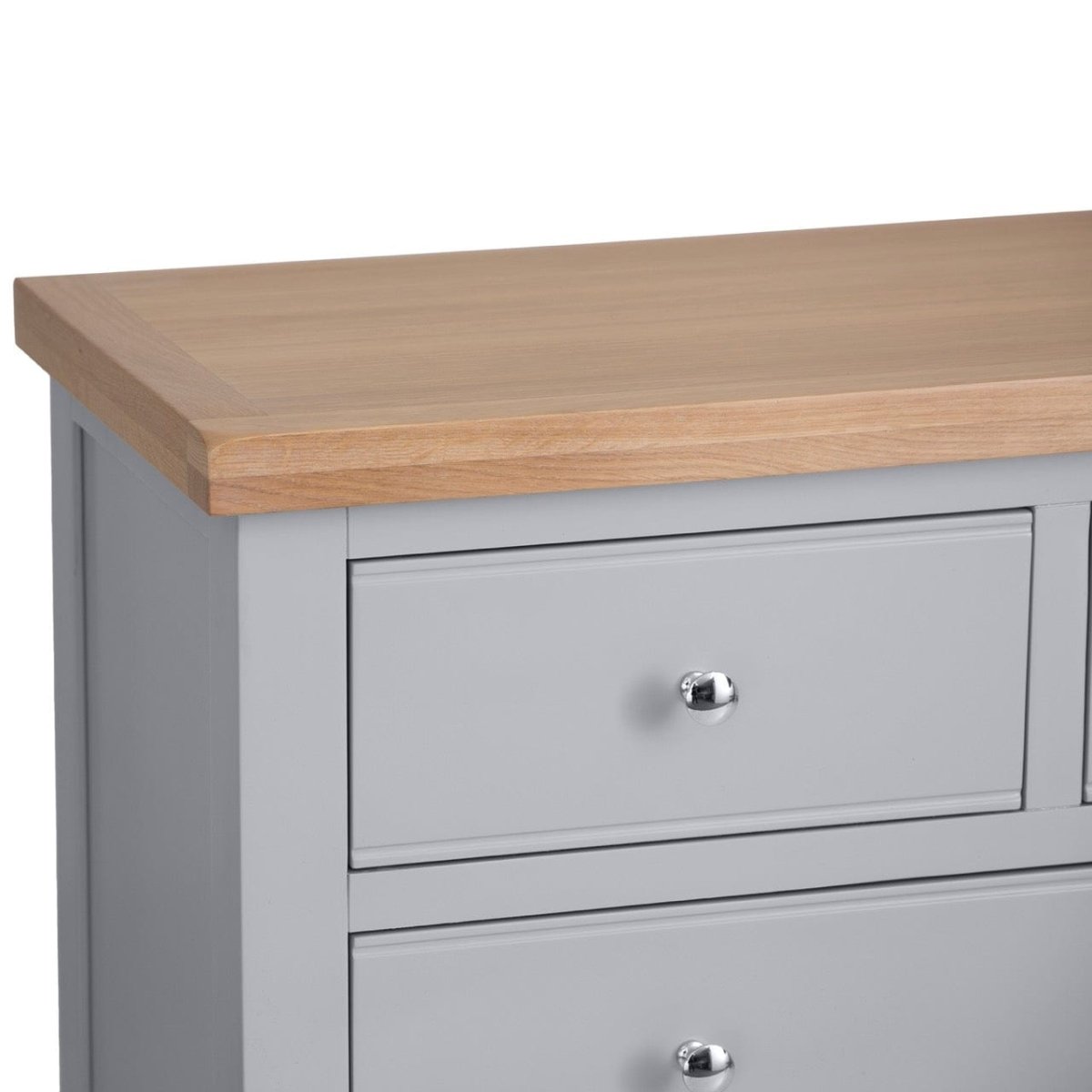 Eaton Grey Painted Oak 2 Over 3 Chest - The Furniture Warehouse
