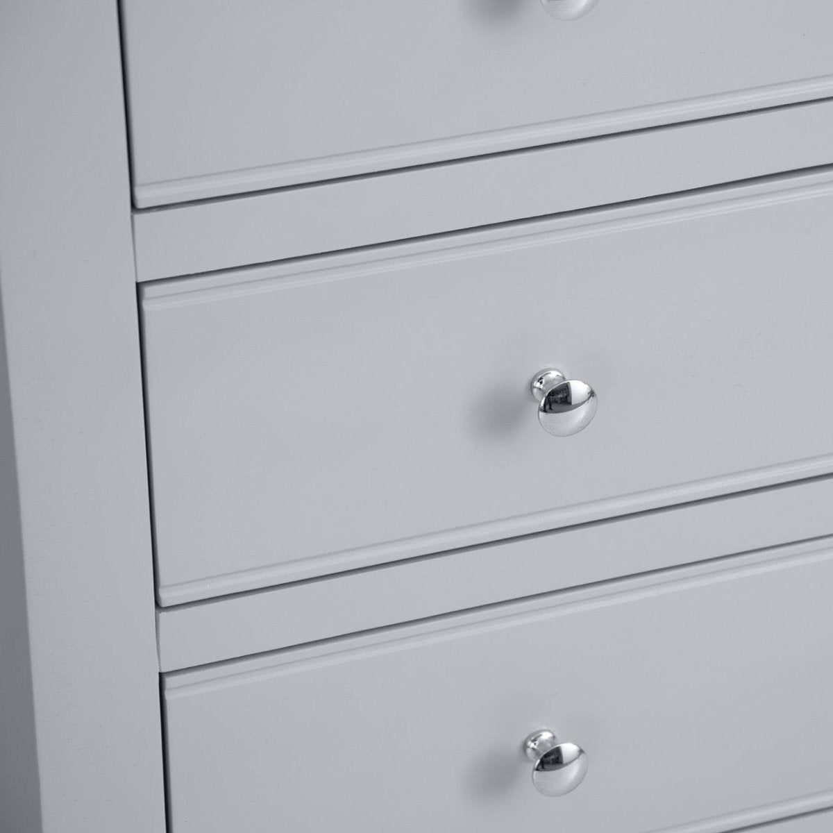 Eaton Grey Painted Oak 2 Over 3 Chest - The Furniture Warehouse