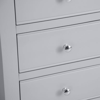 Eaton Grey Painted Oak 2 Over 3 Chest - The Furniture Warehouse