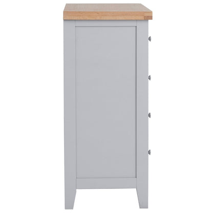 Eaton Grey Painted Oak 2 Over 3 Chest - The Furniture Warehouse