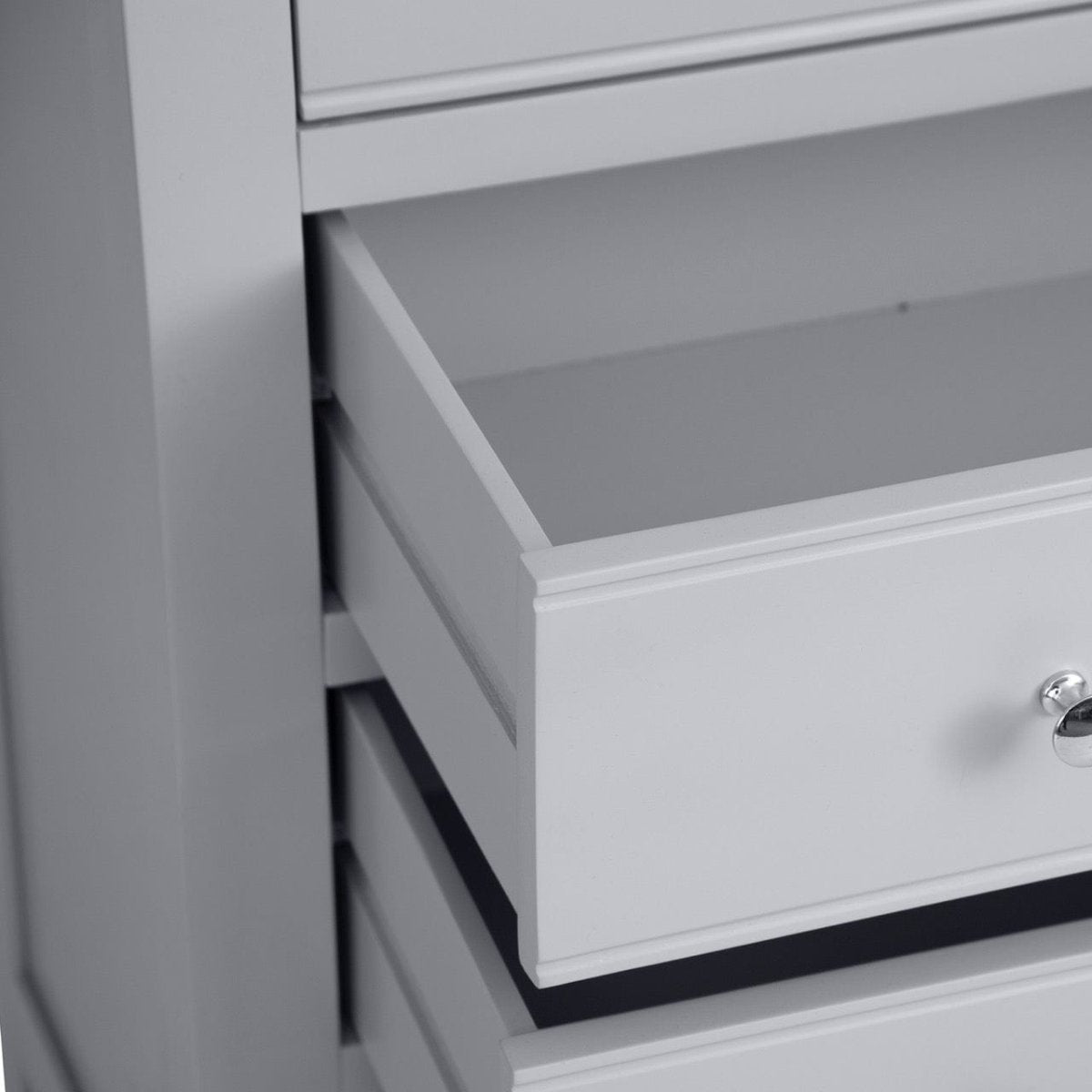 Eaton Grey Painted Oak 2 Over 3 Chest - The Furniture Warehouse