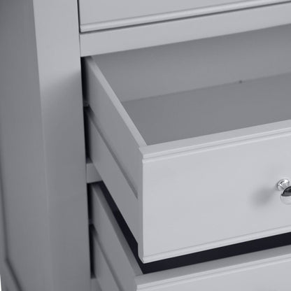 Eaton Grey Painted Oak 2 Over 3 Chest - The Furniture Warehouse