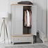 Eaton Grey Painted Oak Double Wardrobe - The Furniture Warehouse