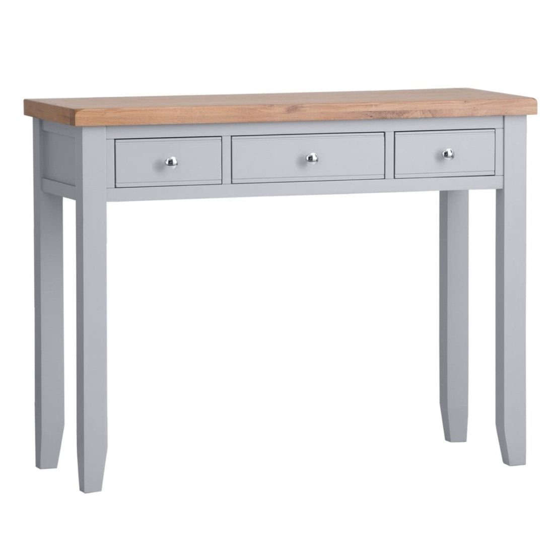 Eaton Grey Painted Oak Dressing Table - The Furniture Warehouse