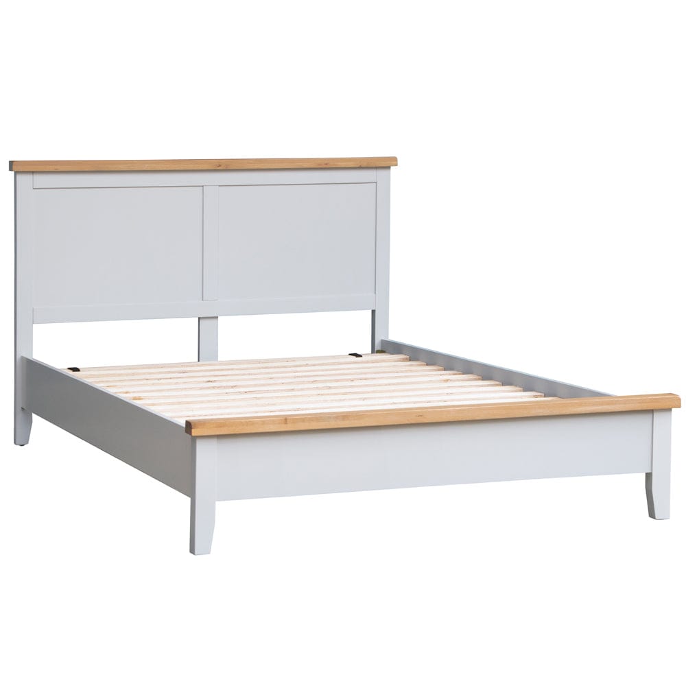 Eaton Grey Painted Oak King Size Bed Frame - The Furniture Warehouse