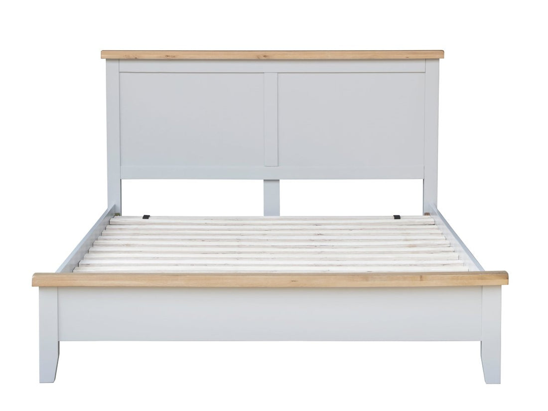 Eaton Grey Painted Oak King Size Bed Frame - The Furniture Warehouse