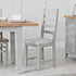 Eaton Grey Painted Oak Ladder Back Dining Chair Fabric Seat - The Furniture Warehouse