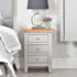 Eaton Grey Painted Oak Large Bedside Table - The Furniture Warehouse