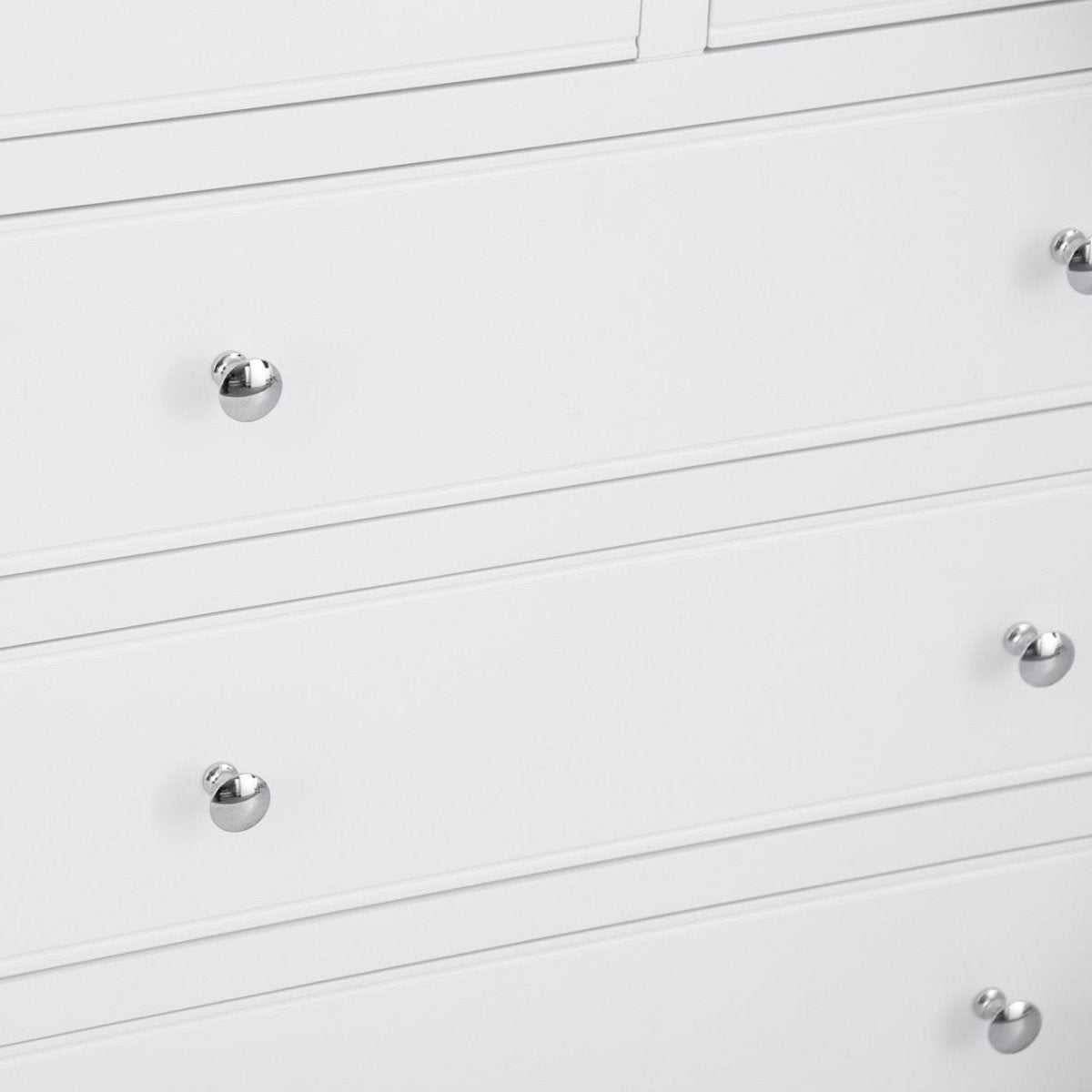 Eaton White Painted Oak 2 Over 3 Chest - The Furniture Warehouse