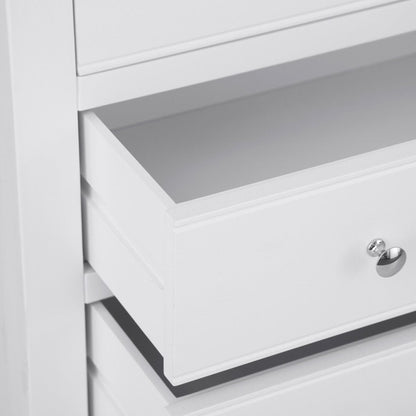 Eaton White Painted Oak 2 Over 3 Chest - The Furniture Warehouse