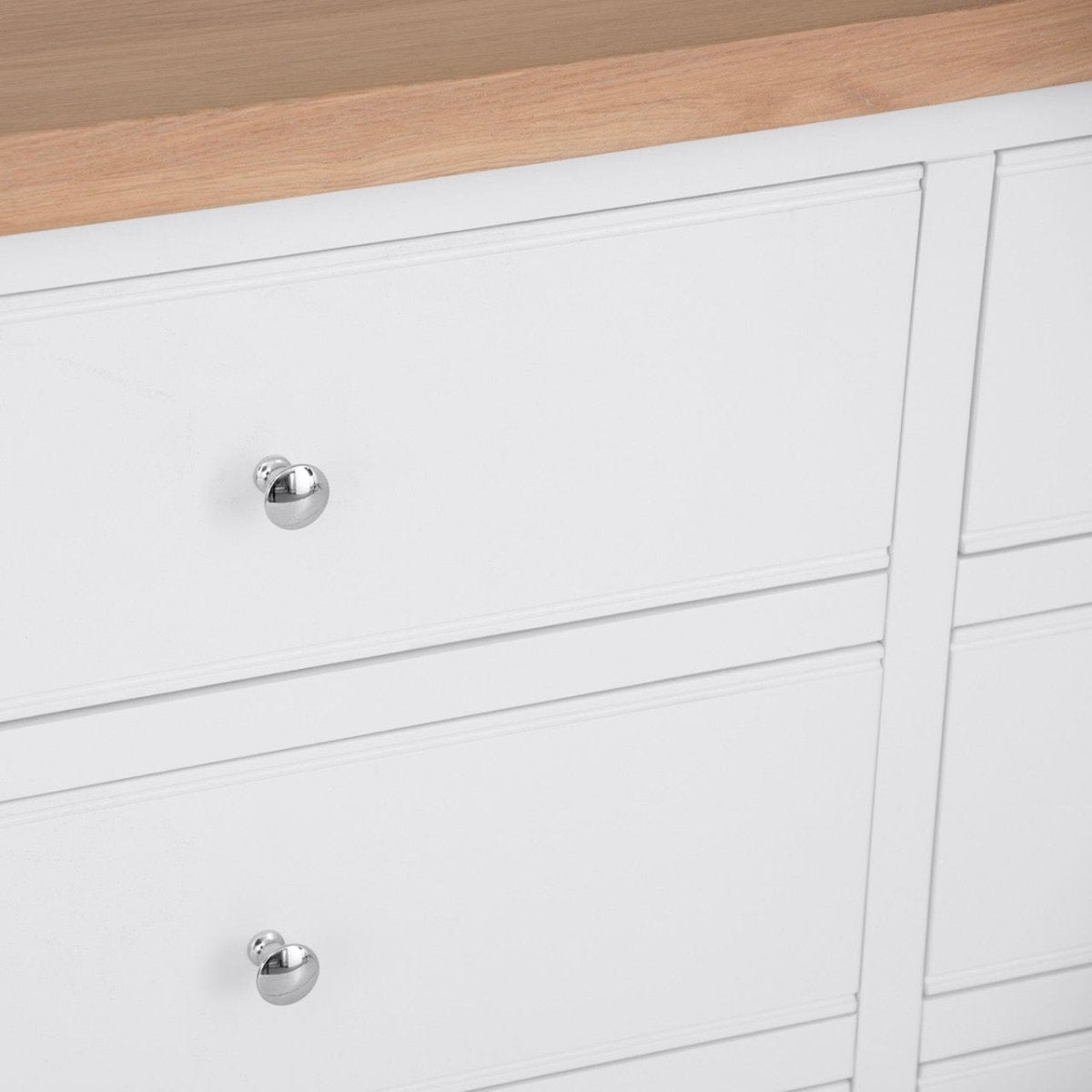 Eaton White Painted Oak 6 Drawer Chest - The Furniture Warehouse