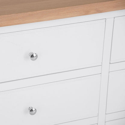 Eaton White Painted Oak 6 Drawer Chest - The Furniture Warehouse