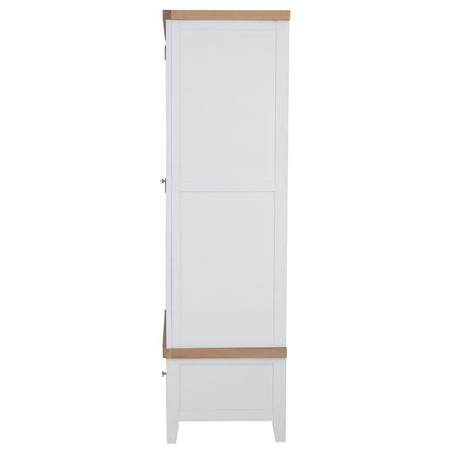 Eaton White Painted Oak Double Wardrobe - The Furniture Warehouse
