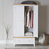 Eaton White Painted Oak Double Wardrobe - The Furniture Warehouse