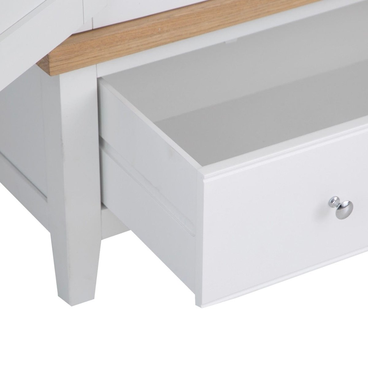 Eaton White Painted Oak Double Wardrobe - The Furniture Warehouse