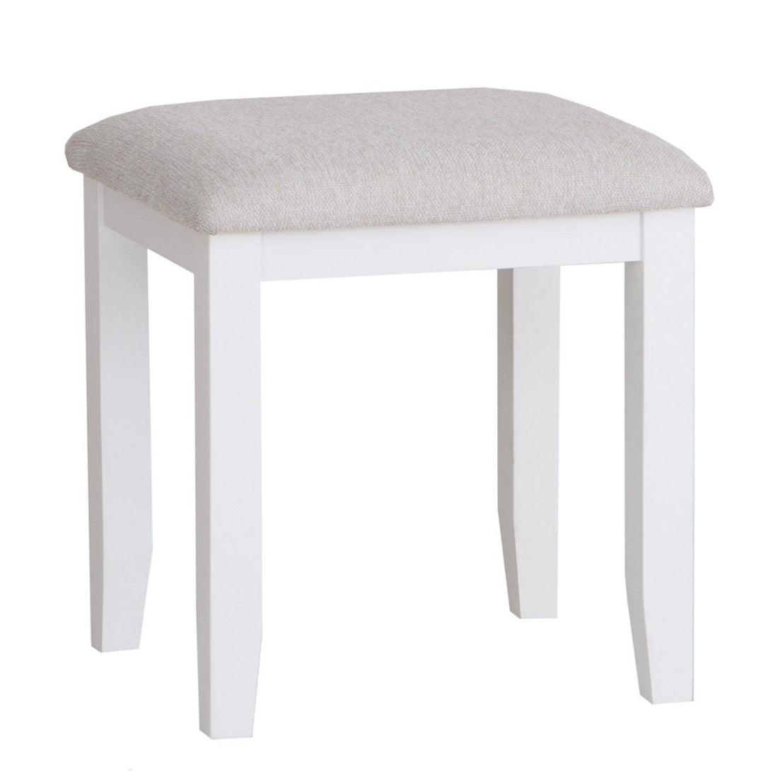 Eaton White Painted Oak Dressing Stool - The Furniture Warehouse
