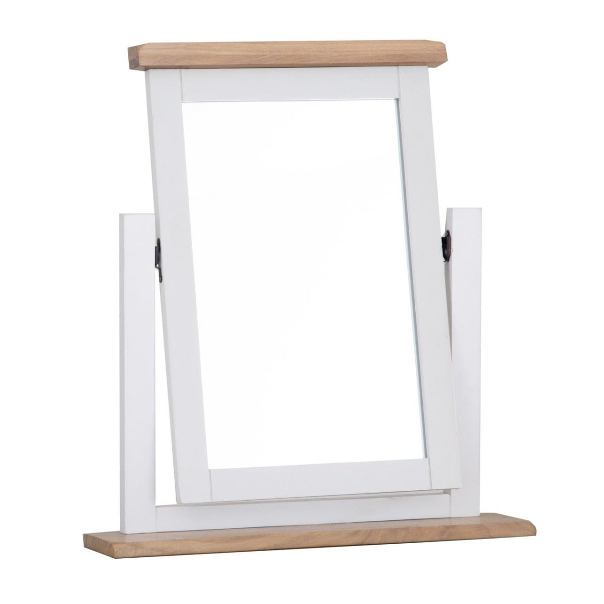 Eaton White Painted Oak Dressing Table Mirror - The Furniture Warehouse