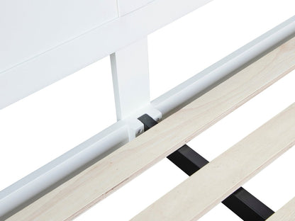 Eaton White Painted Oak King Size Bed Frame - The Furniture Warehouse