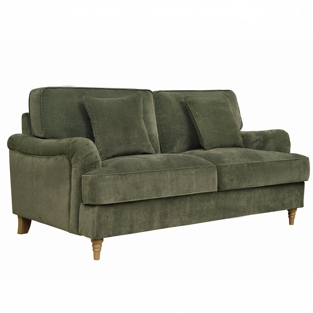 Stowe Forest Green 3 Seater Sofa – The Furniture Warehouse