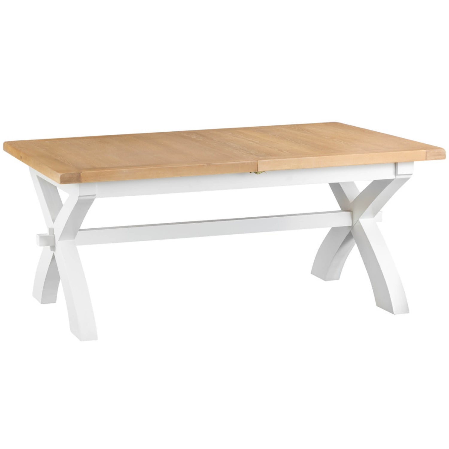 Suffolk White 1.8m Cross Leg Extending Table