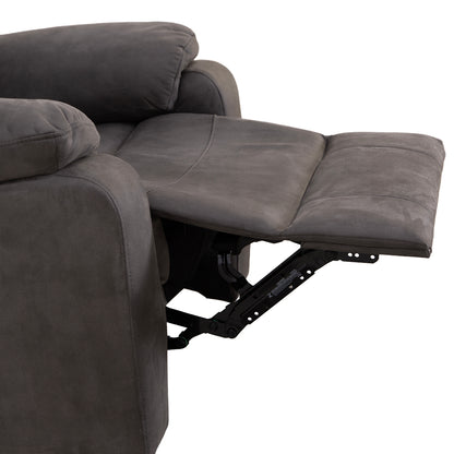 Rome Steel Manual Recliner 3 Seater Sofa with Console