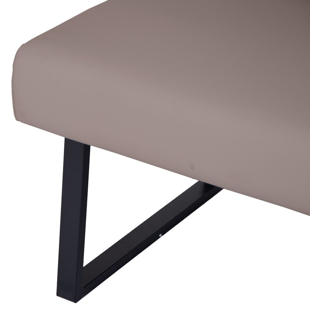 Charlesworth Taupe 142cm Right Hand Modern Industrial Dining Bench
