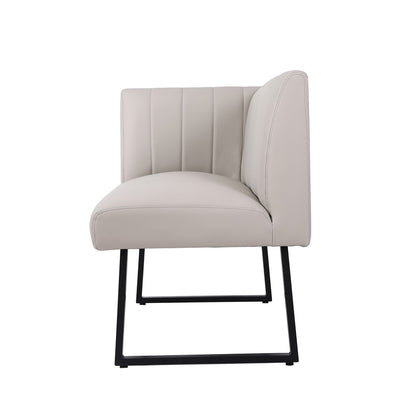 Charlesworth Taupe 142cm Left Hand Modern Industrial Dining Bench