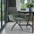 Forest Green Luxe Panel Stitch Swivel Chair with Metal Legs - The Furniture Warehouse