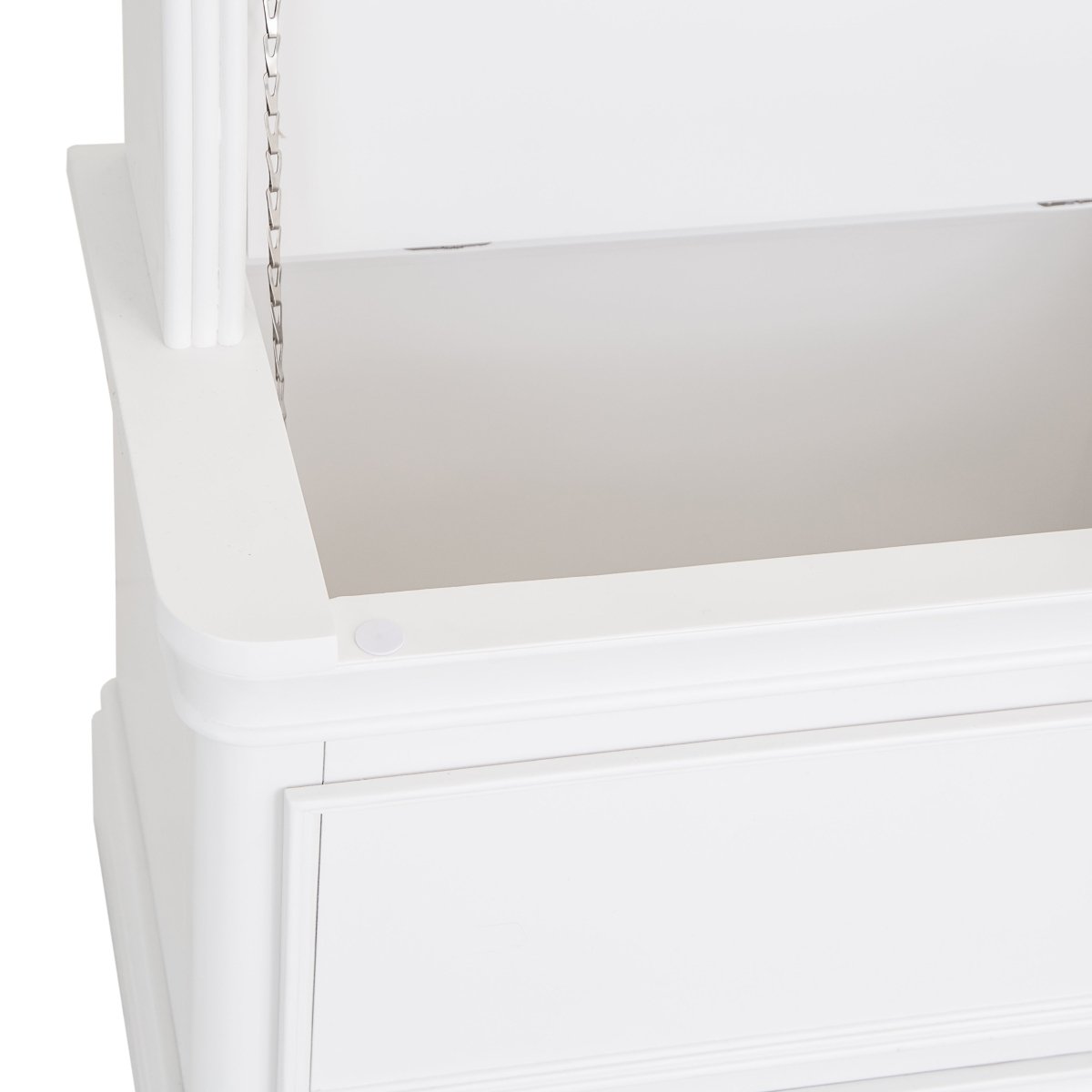Foxton White Painted Cheval Mirror - The Furniture Warehouse