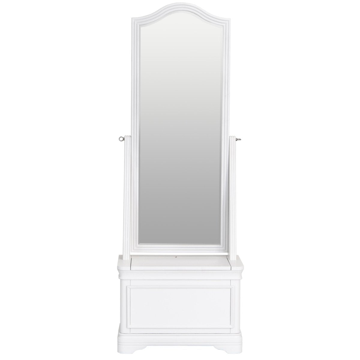 Foxton White Painted Cheval Mirror - The Furniture Warehouse