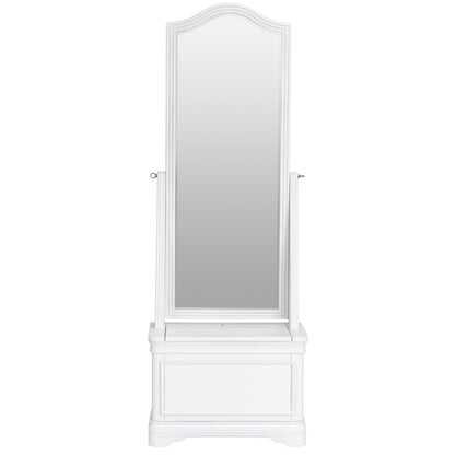 Foxton White Painted Cheval Mirror - The Furniture Warehouse