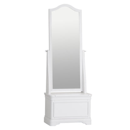 Foxton White Painted Cheval Mirror - The Furniture Warehouse