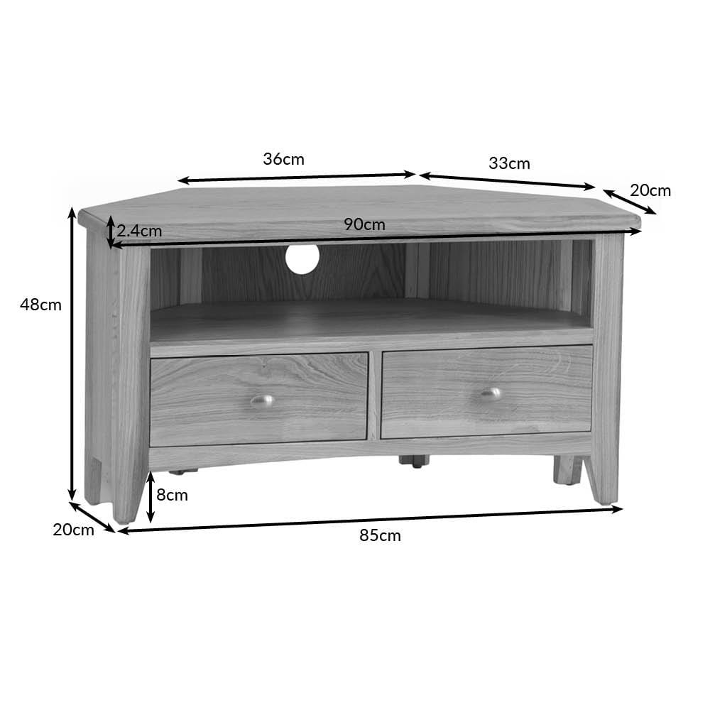 Gloucester Oak Corner TV Unit