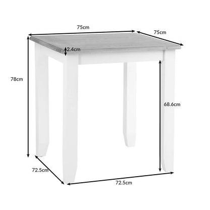 Gloucester Midnight Grey Painted Fixed Top Dining Table