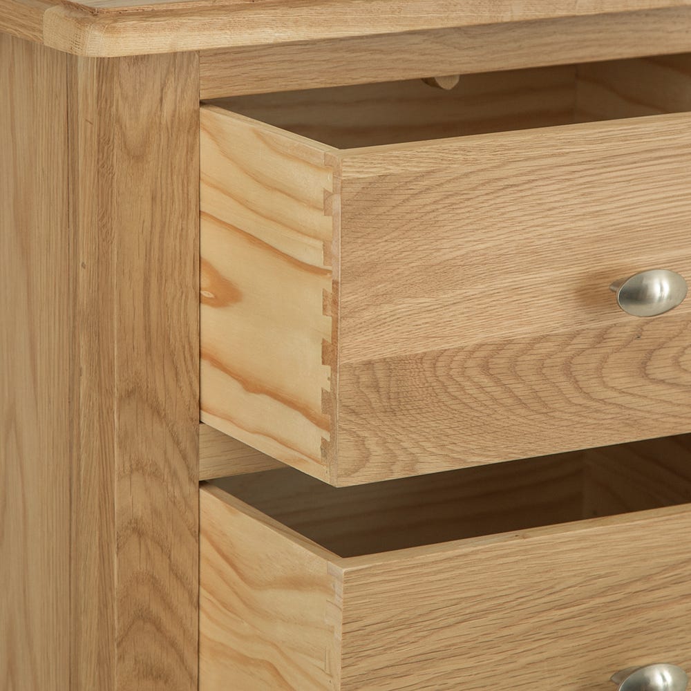 Gloucester Oak 5 Drawer Tallboy