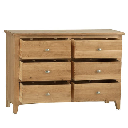 Gloucester Oak Chest of 6 Drawers