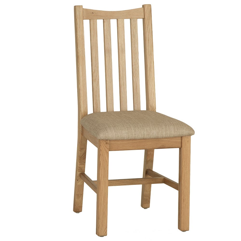 Gloucester Oak Dining Chair Fabric Seat